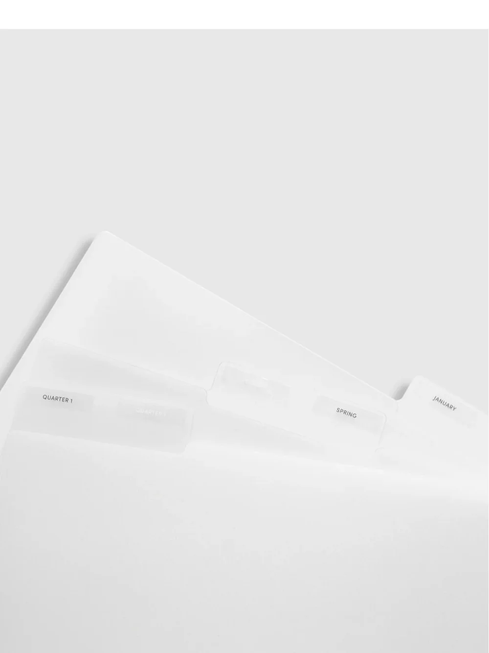 Cloth & Paper CEO Translucent White Document Organizer Folders- Set Of 3- NWT!